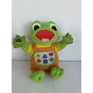 Vintage LeapFrog Hug & Learn Baby Tad Frog Plush Musical Learning Toy Works